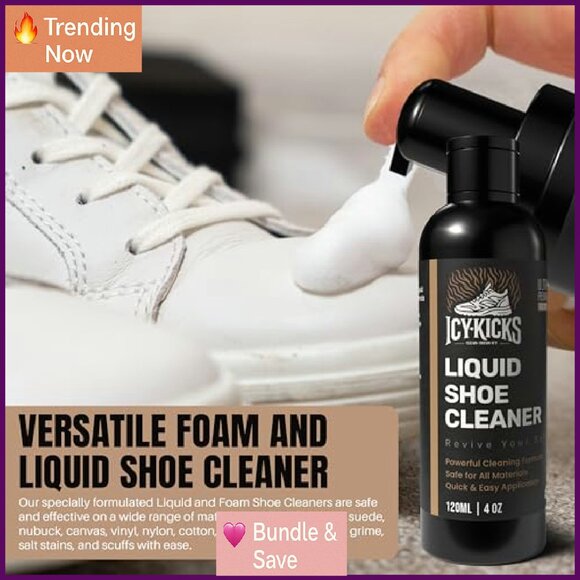 6-in-1 Sneaker Cleaning Kit with Foam Cleaner, Water Repellent, Odor Eliminator - Picture 5 of 8
